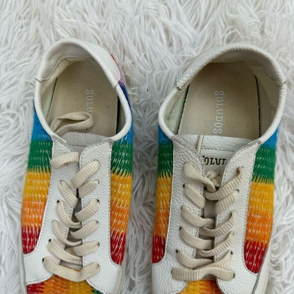 Soludos Ibiza Rainbow Leather Sneakers - Picture 4 of 10